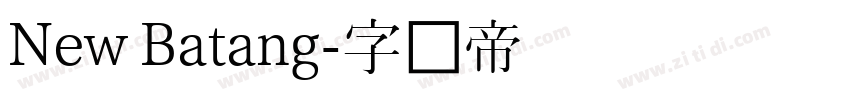 New Batang字体转换